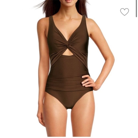 💋3 for $60💋 DKNY Twist Cutout One Piece Swimsuit - Picture 3 of 5